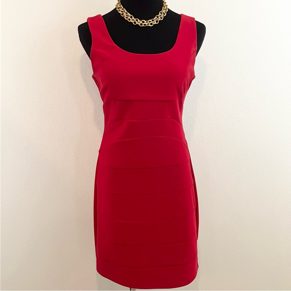 Ruby Rox | Bold Red Sheath Dress